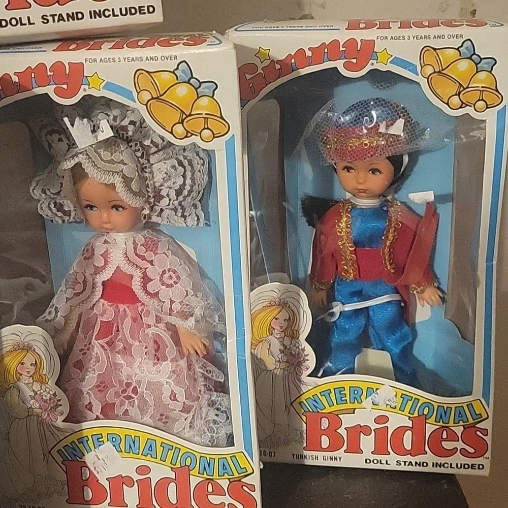 1982 Vogue Dolls International Brides Ginny, Lot of 8, NWT